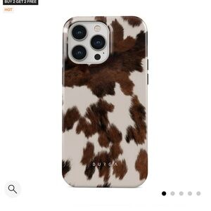 Brown and White Phone Case